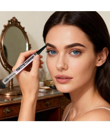 Rieoany 2in1 eyebrow stick with eyebrow gel waterproof eyebrow gel eyebrow stick with 4 fork tips for natural eyebrows longlasting eyebrow stick light brown - Buy Online on GoSupps.com