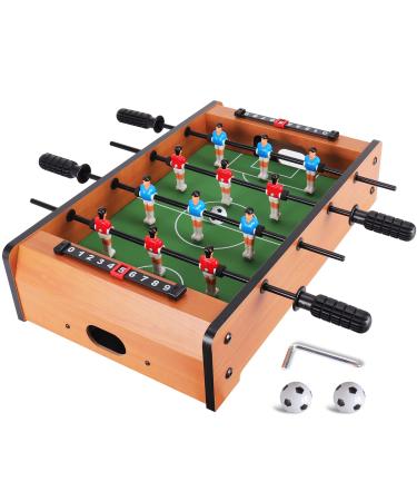 WIN.MAX Mini Foosball Table (Upgrade) 20-Inch Table Top Football/Soccer Game Table for Kids Easy to Store