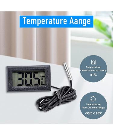 Ruizhi 4 PCS Mini LCD Digital Aquarium Thermometer with External Sensor - Ideal for Reptiles Greenhouses Cars Home & Office Use - Buy Online on GoSupps.com