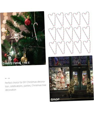 HOLIDYOYO 30pcs Simulated Candy Cane Holiday Candy Cane Christmas Party Favors Christmas Candy Props Plastic White Green Red 15X4cm - Buy Online on GoSupps.com