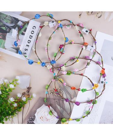 URAQT LED Flower Headband 6PCS - Light Up Flower Crown Garland for Women, Girls - Wedding, Halloween, Christmas, Party Decor - 6 Pack - Buy Online on GoSupps.com