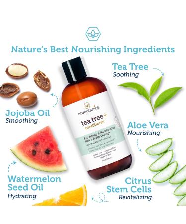 Era Organics Advanced Tea Tree Conditioner - Sulfate-Free for Dry Scalp & Hair Relief | For Men & Women - Buy Online on GoSupps.com