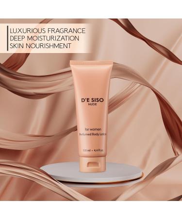 D'e Siso Classic Nude Fragrances Gift Set - Moisturizing Scented Body Lotion and Eau de Toilette Floral Perfume for Women with Vanilla Jasmine Rose and Musky Ingredients - Locion y Perfume de Mujer Nude Set - Buy Online on GoSupps.com