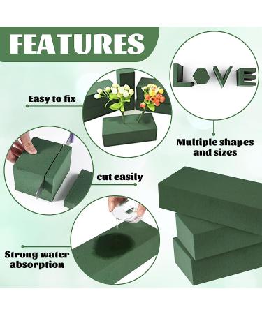 Miracliy 6 Pcs Large Floral Foam Blocks - Wet and Dry Foam for Flower Arrangement - Florist Floral Kit - Green Styrofoam - 9x3.1x4.3 - Buy Online on GoSupps.com