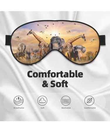 Vintage Wildlife Protection Print Sleep Eye Mask | Soft Eyeshade for Travel & Night Sleep - Buy Online on GoSupps.com