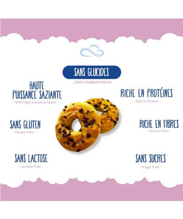 Nuvola Zero Ciambella Zero Protein Snacks Sugar Free Gluten Free and Lactose Free Zero Carbohydrates With Chocolate Chips Pack of 12 Made in Italy. - Buy Online on GoSupps.com