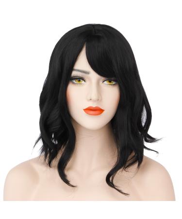 Discoball Women Wig Short Curly Bob Wig for Cosplay Party Black - Buy Online on GoSupps.com