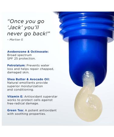 Jack Black Intense Therapy Lip Balm 0.25-Oz. SPF 25 Sun Protection Lip Moisturizer Hydrating Lip Balm with SPF Lip Sunscreen Shea Butter & Vitamin E 0.25 Ounce (Pack of 1) - Buy Online on GoSupps.com