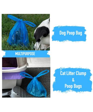 500 Count Disposable Baby Diaper Bags with Fresh Baby Powder Scent | Easy Tie Handles | Multi-use for Pet Waste Disposal & Sanitary Pads - Blue - Buy Online on GoSupps.com