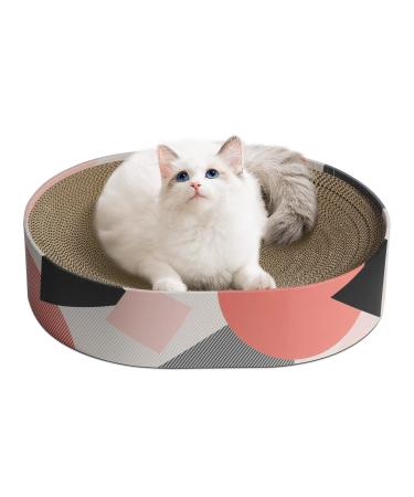 ComSaf Cat Scratcher Cardboard,Corrugated Scratch Pad, Cat Scratching Lounge Bed, Durable Recycle Board for Furniture Protection, Cat Scratcher Bowl, Cat Kitty Training Toy Oval