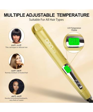 Dan Technology 2 in 1 Hair Straightener and Curler with Dual Voltage - Adjustable Temp Flat Iron and Curling Iron for All Hair Types - Buy Online on GoSupps.com