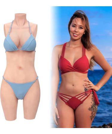 Realistic D Cup Silicone Breasts Bodysuit for Crossdressers & Transgender Cosplay - Cyomi - Buy Online on GoSupps.com