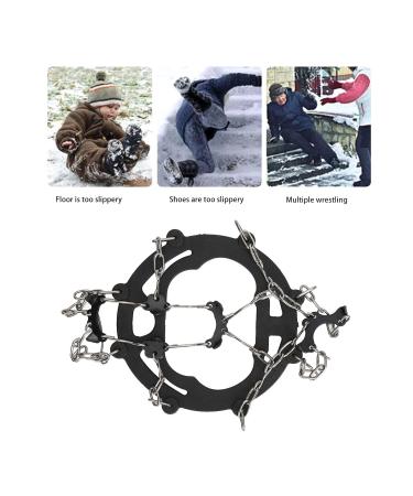 Buy Nail Chain Shoe Covers - Stainless Steel Non-Slip 8-Teeth Traction for Snow & Mud - Black - International Shipping Available - Buy Online on GoSupps.com