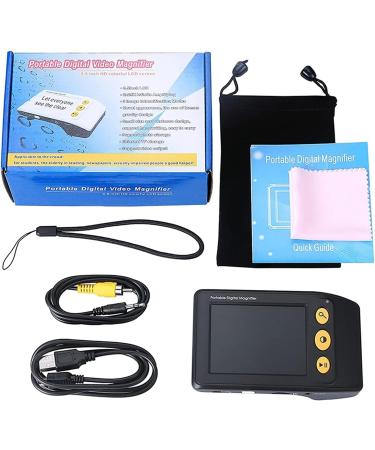Portable Digital Magnifier Low Vision Digital Mobile Magnifier Handheld Electroni Reading Aid with 3.5 Inch LCD Screen 4x-32x Zoom Support Output to TV (White) - Buy Online on GoSupps.com
