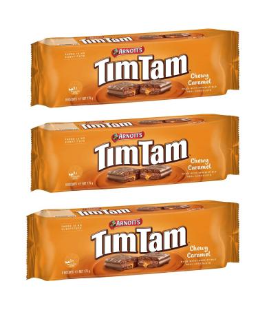 Arnotts Biscuit Tim Tam Caramel Combo Pack of 3 Tim Tams Biscuits Irresistible Chocolate Filling Timtams Made in Australia