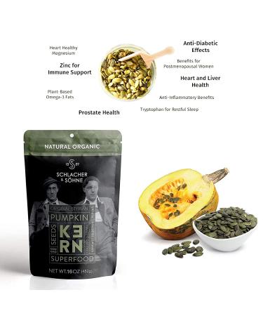 Schlacher & S hne Styrian Pumpkin Seeds - 100% Pure & Natural Superfood, Premium Quality Pepitas from Austria - Healthy Raw Snacks, Unsalted, High in Proteins - 1lb (Pack of 4) - Buy Online on GoSupps.com