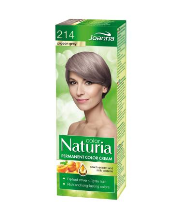 Joanna Naturia Color Permanent Hair Color Cream Goodness of Milk Proteins and Peach Extracts Premium-Quality Hair Dye Provides Soft and Lustrous Hair Long-Lasting Hair Colors Pigeon Gray
