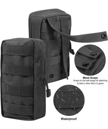 Gogoku 3-Pack Molle Pouch Combo - Water Bottle & Tactical Utility Waist Bag Pack - Black - Buy Online on GoSupps.com
