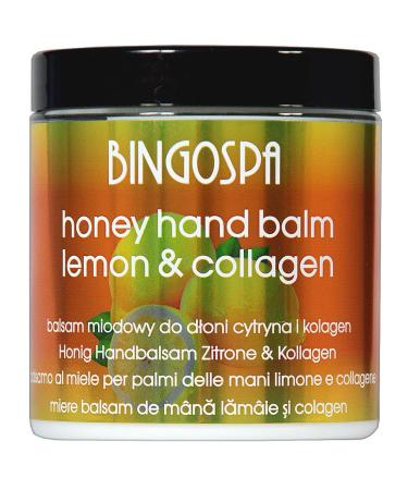 Honey hand balm with lemon and collagen 250g BINGOSPA
