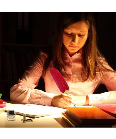 Victse Vintage Calligraphy Pencils & Retro Seal Dip Pen Set - 8 Replacement Tips & 5 Red Envelopes for Perfect Writing - Buy Online on GoSupps.com