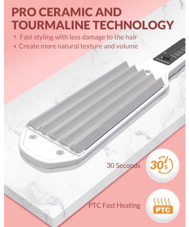 Dmriektu Hair Crimper for Women - Volumizing Crimping Iron with Adjustable Temp Dual Voltage & Auto Off - Perfect for Fluffy Hairstyles - Buy Online on GoSupps.com