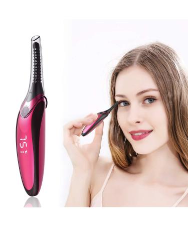 Heated Eyelash Curler Electric Eyelash Curler Mini USB Rechargeable LCD Display Quick Heating with 4 Temperature Gears Long Lasting Safe and Natural 2020 NEWEST YOMOCHI