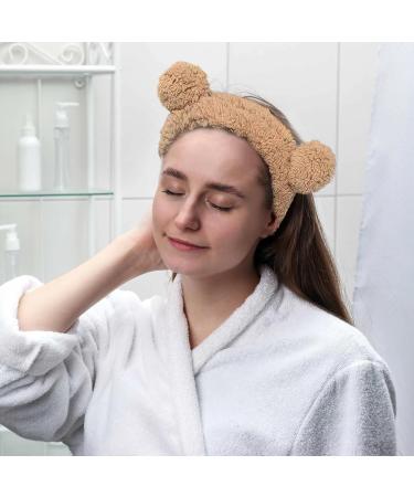 Puffy Makeup Headband Spa Headbands for Women Cute Bear Ears Skincare Headband Funny Snail Headband Hair Band for Washing Face Makeup Removal Shower Facial Mask - Buy Online on GoSupps.com