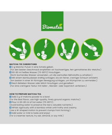 Biomatea Japanese matcha pure matchatee from Japan perfect for matcha latte cold or hot 200 g zipper bag 200g - Buy Online on GoSupps.com