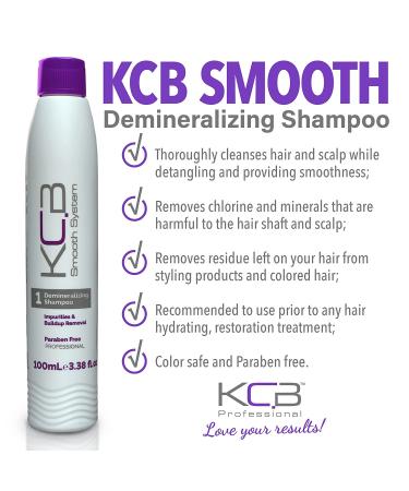 KCB Professional Smooth System Brazilian Keratin Hair Treatment - 2 Steps for Smoothing, Frizz Control, and Blowout - Formaldehyde-Free - 3.38 Fl Oz Kit - Buy Online on GoSupps.com
