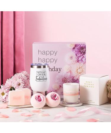 Birthday Gifts for Women - Spa Gift Basket with Wine Tumbler | Unique Gift for Her - Mom, Sister, Wife | Mother's Day, Birthday Ideas for Women Who Have Everything - Buy Online on GoSupps.com