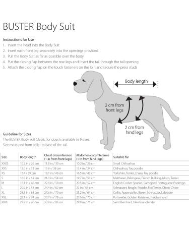 Buster Unisex Adult BSK0125 Buster Classic Body Suit for Dogs Medium Black Grey 273972 Black/Grey M UK Black/Grey M - Buy Online on GoSupps.com