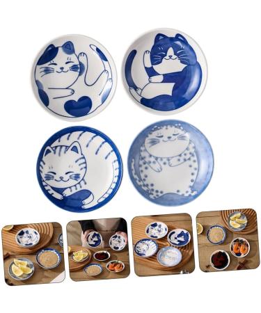 Alipis 4pcs Soy Sauce Dish Sushi Sauce Dishes Dessert Plates Snack Dish Ceramic Dipping Bowls Ceramic Cat Bowls Appetizer Dishes Side Dish Cake Plates Ceramics Dipping Sauce Household - Buy Online on GoSupps.com