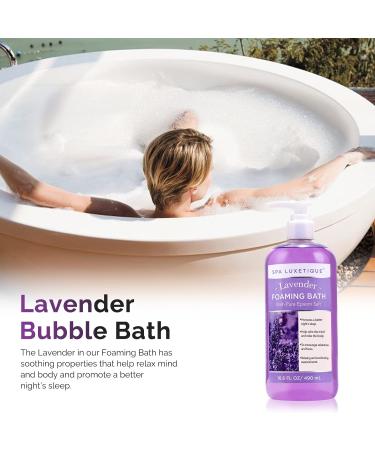 Spa Luxetique Bubble Bath Set with Epsom Salt, Chamomile, Rose & Lavender Scent - Christmas Gift for Men and Women - 3 Pack (49.8 fl oz) - Buy Online on GoSupps.com