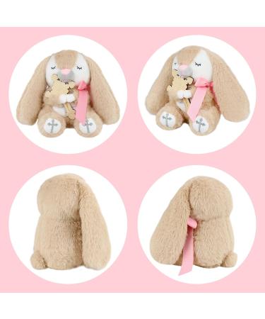 Prayer Bunny Soft Toy with Wooden Cross | Perfect Baptism Gift for Newborns | 21.6 cm Pink Comfort for Boys & Girls - Buy Online on GoSupps.com