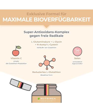 L-Glutathione 98% | High Dose 90 Capsules with Vitamin C & Precursors | Buy Tripeptide Supplement Internationally - Buy Online on GoSupps.com