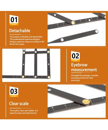 Luxshiny R gle Sourcils en Acier Inoxydable Taille Ajustable Ratio D'or Pr cision pour Positionnement Sourcils Professionnels Usage Maquillage - Buy Online on GoSupps.com