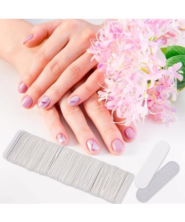 JSRQT 100 Mini Nail Files Double Sided Nail File Set Emery Board for Women Girls Acrylic Mini Nail Files Bulk Nail Buffer Professional Nail Files 180/240 Grit Manicure Tool (Silver) - Buy Online on GoSupps.com