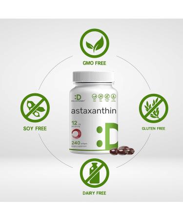 Astaxanthin Supplements 12mg 240 Mini Softgels | Natural Antioxidant for Skin, Eyes, Joints & Immune Support - Buy Online on GoSupps.com
