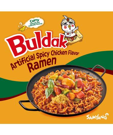 Samyang Hot Chicken Curry Ramen Halal 4.93oz x5 Pack - Spicy Curry Flavor Instant Noodles - Buy Online on GoSupps.com