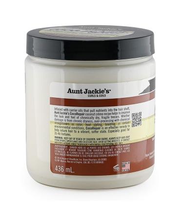 Aunt Jackie's Coconut Cr me Recipes Coco Repair Deep Hair Conditioner - Nourishing Treatment for Natural Curls - 15 oz - Buy Online on GoSupps.com