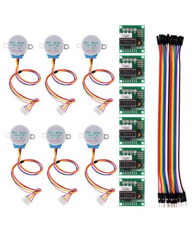 6 PCS 28BYJ-48 ULN2003 5V Stepper Motor + ULN2003 Driver Board - Buy Online on GoSupps.com