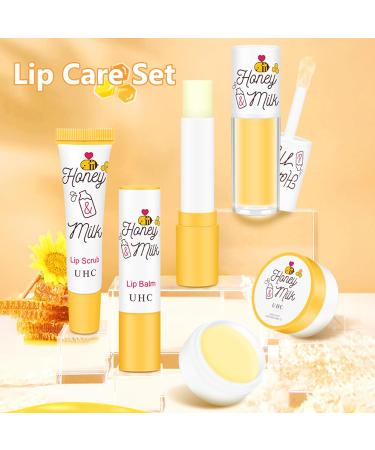 Lip Care Lip Balm Set - Honey Milk Moisturizing And Plump Lipbalm Set - Lip Hydration Exfoliating Minimizing Lip Lines Brightening Lip Repair - Lip Scrub Lip Balm Lip Oil Lip Mask - Buy Online on GoSupps.com