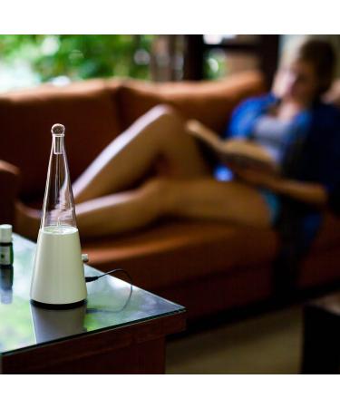 Exquisite Essential Oil Diffuser for Aromatherapy - Organic Aromas White Wood Base Glass Reservoir - Buy Online on GoSupps.com