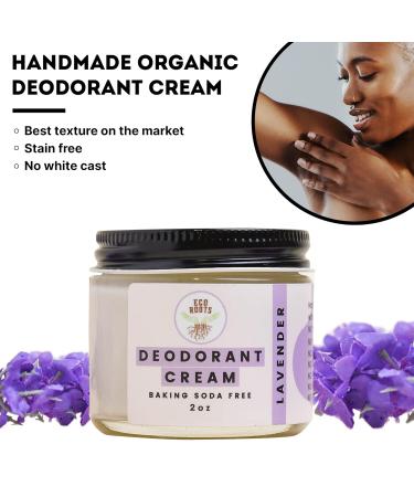 ECO ROOTS Natural Deodorant | Organic Aluminum-Free Vegan Cream for Women & Men | Baking Soda-Free Lavender Scented Pit Paste for Healthy Body & Private Parts - Buy Online on GoSupps.com
