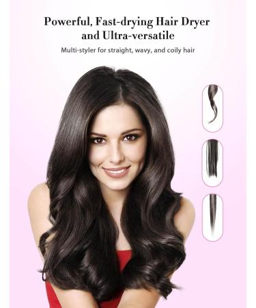 Hot Air Brush Hair Dryer Straightener Volumizer - One-Step Styler for Women - 60MM Oval Barrel Z Pink - Buy Online on GoSupps.com