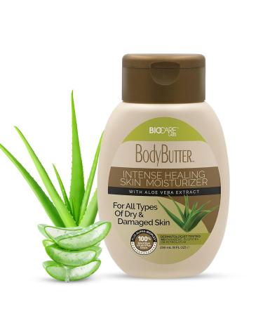 Biocare Labs Moisturizing Body Butter - Hydrating Body Cream W/Aloe Vera and Cucumber Extracts (Fragrance Free) - Instantly Penetrates and Deeply Renews Skin - Lotion Designed For Dry Skin 8 Fl Oz (Pack of 1)