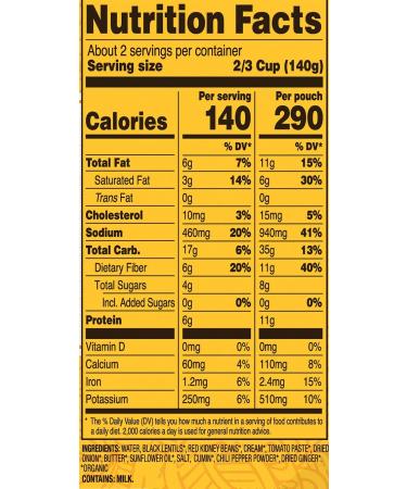 Organic Indian Madras Lentils - 10 oz Ready-to-Eat (Pack of 6) | Tasty Bite - Buy Online on GoSupps.com