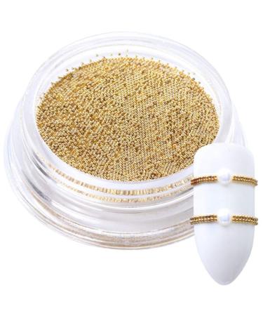 heaven2017 0.4mm 3D DIY Micro Metallic Steel Beads 3D Nails Supply Studs Nail Art Decorations Mini Charm Studs Golden