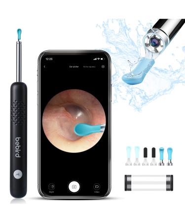 Ear Wax Removal - R1 Earwax Remover Tool with 1080P HD Camera 6 LED Lights - Wireless Ear Cleaner Built-in WiFi - Earwax Removal Kit Compatible with iPhone Android