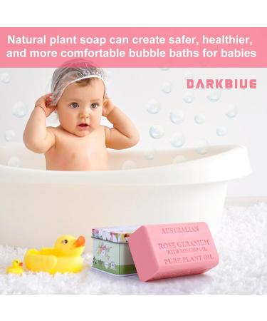 Dark Blue Australian Natural Soap Bar - Luxurious Bath & Body Soap | Great Fragrance & Moisturizing Shea & Rose Geranium | Soft Skin & Hair Cleansing - Buy Online on GoSupps.com